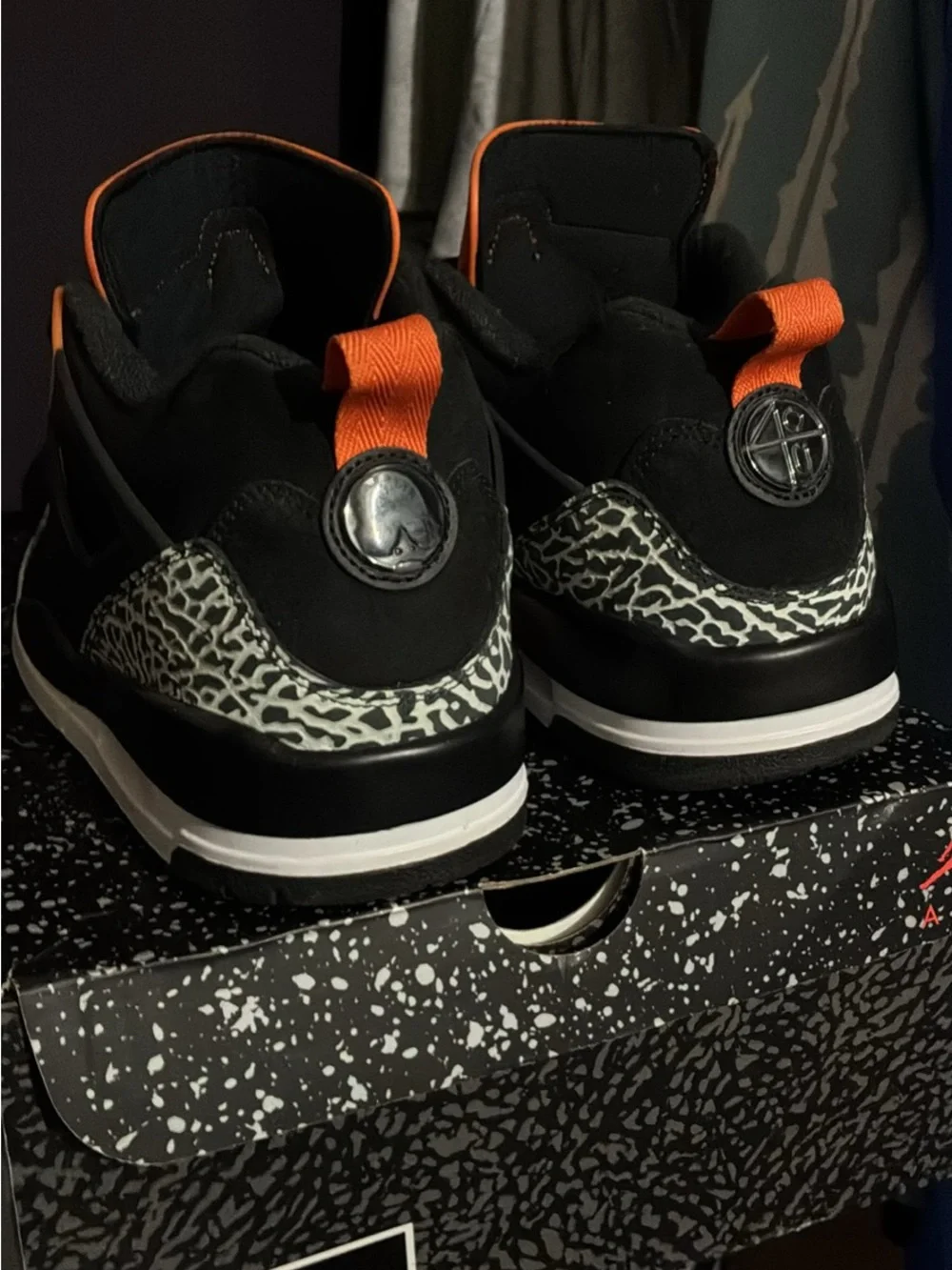 Jordan Spizikes (Black/Orange) Size 12